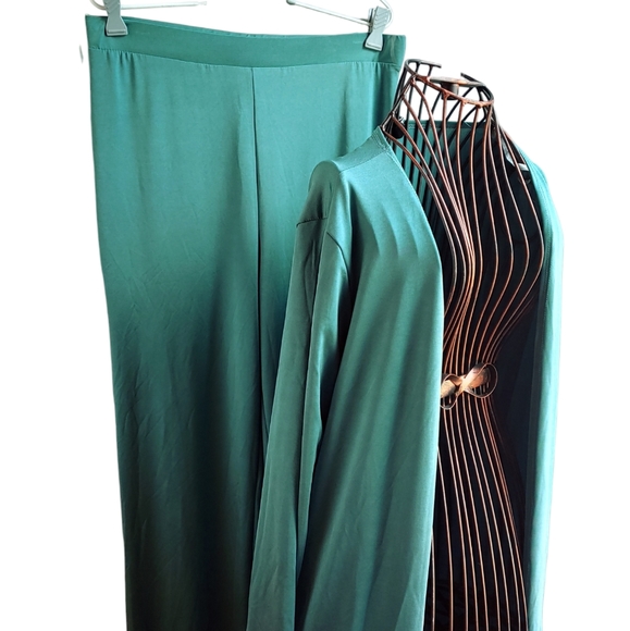 New Windsor Lounge Wear Pajamas - 2-Piece Set, Size Large, Teal - Picture 9 of 15
